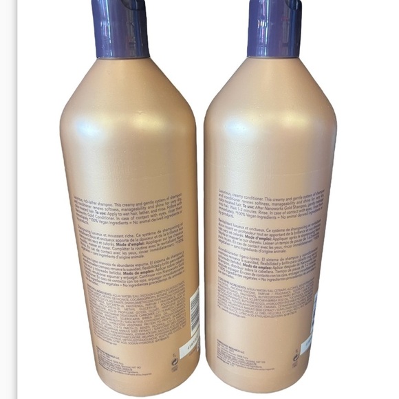 PUREOLOGY NANOWORKS GOLD SHAMPOO AND CONDITIONER LITER SET NEW - Picture 4 of 4